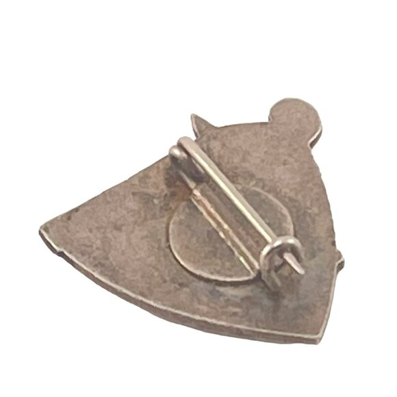 Tallin Estonia Vintage Pin Badge Soviet Era Green Enamel Silver Tone Metal Colle - Picture 4 of 5